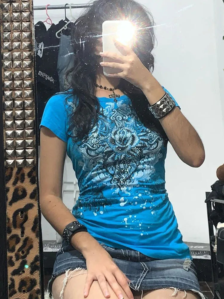 Spirit Thread Azure Bloom Tee