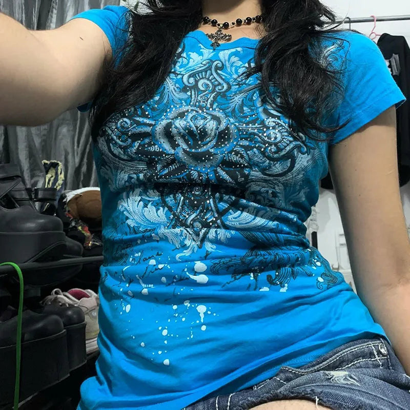 Spirit Thread Azure Bloom Tee