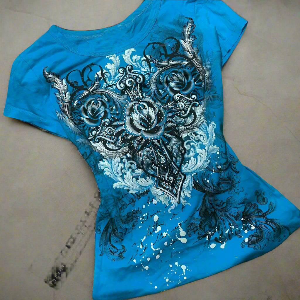 Spirit Thread Azure Bloom Tee